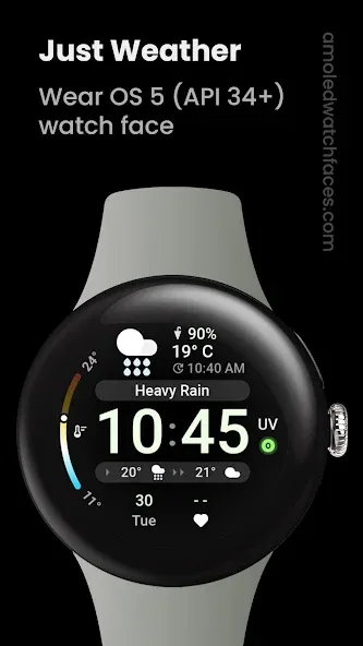 Just Weather: Watch Face screenshot 1