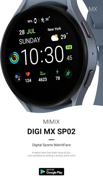 MIMIX Digital Sp02 Watchface screenshot 2