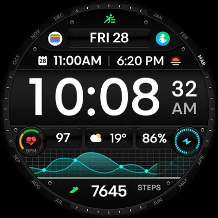 TVV Sport 7 Digital Watch Face screenshot 7