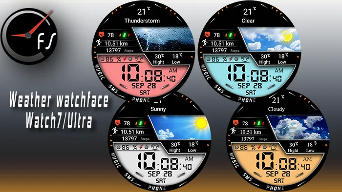 Weather w269 Watchface screenshot 6