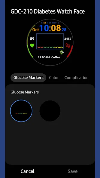 GDC-210 Diabetes Watch Face screenshot 1