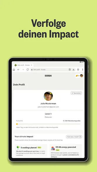 Ecosia Klimapositiver Browser screenshot 9