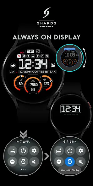 SH040 Watch Face, WearOS watch screenshot 7