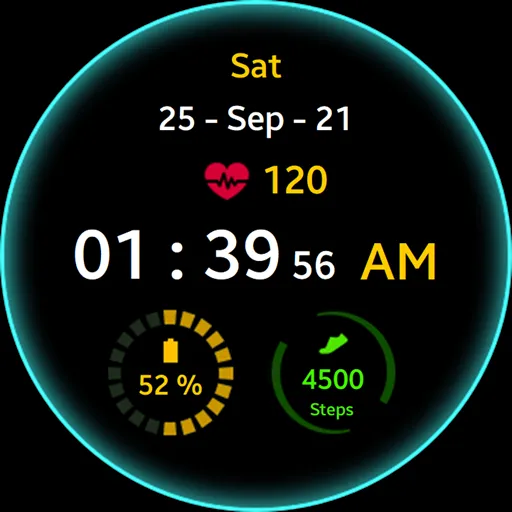 Green Glow Watch Face screenshot 3