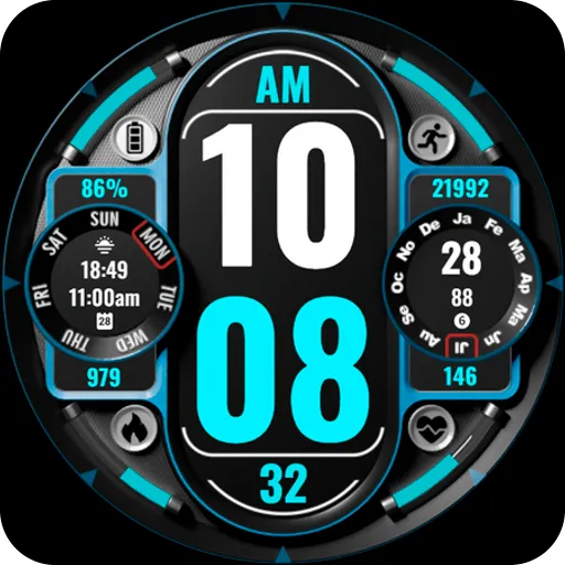 PT11 Digital Watch Face screenshot 35