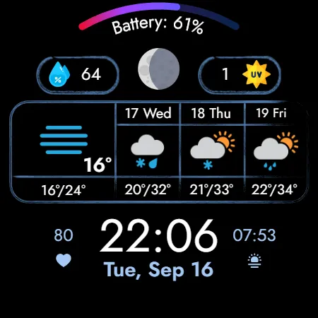 Weather watchface 3 screenshot 21
