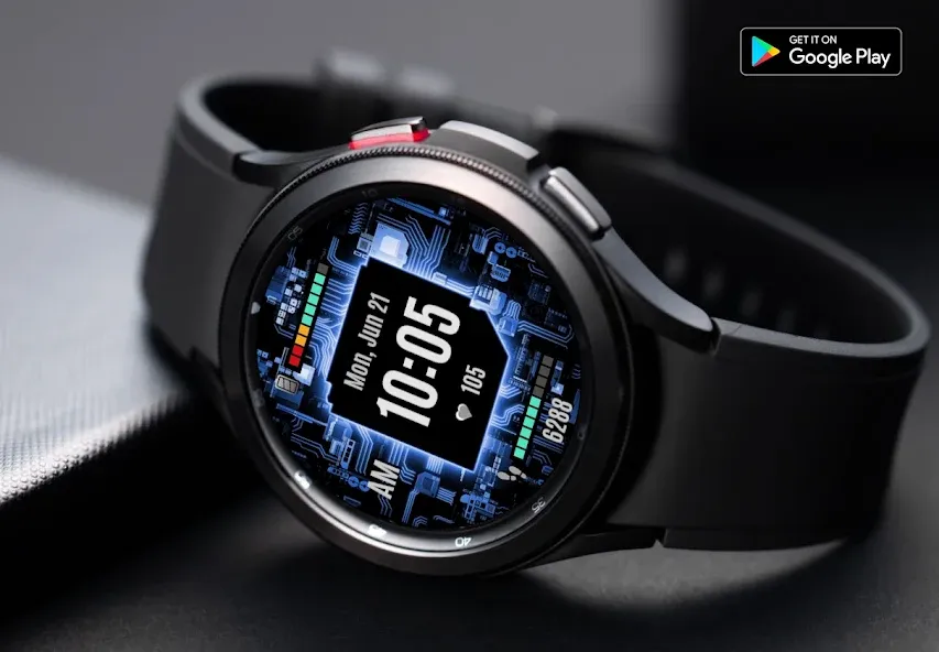 NXV90 Digital Tech Watch face screenshot 1