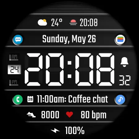 DADAM75: Digital Watch Face screenshot 17