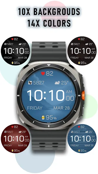 Time Canvas Digital Watch Face screenshot 3