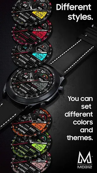 MD312 Analog watch face screenshot 3