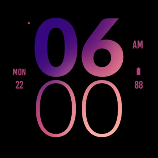 Plum Large Watch Face screenshot 4
