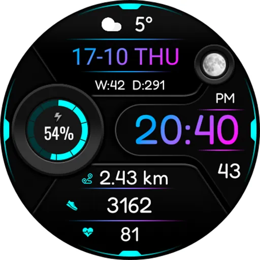 Animated Onysy Watch face screenshot 25