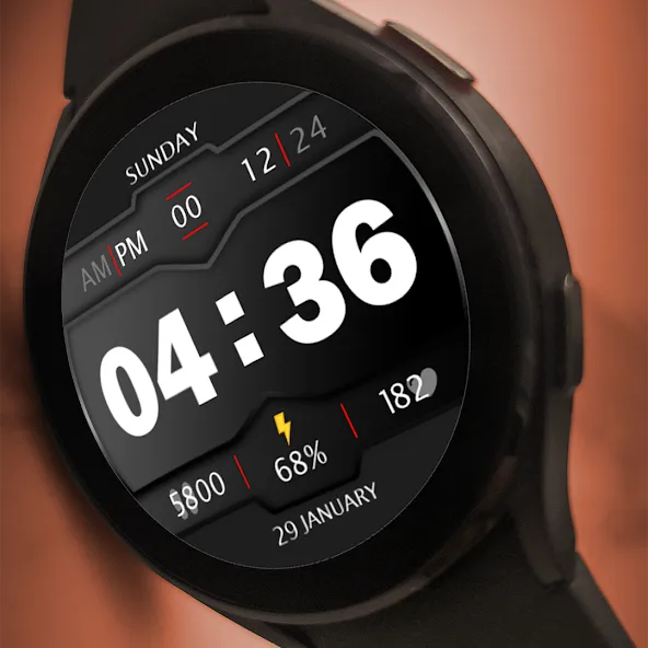 Digital Watch Face Key 017 screenshot 3