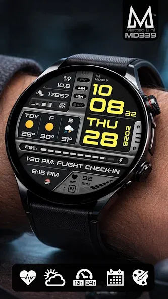 MD339 Digital watch face screenshot 7