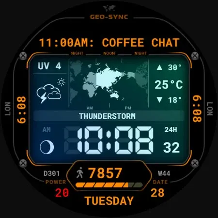 Geo-Sync Watch Face 118 screenshot 6