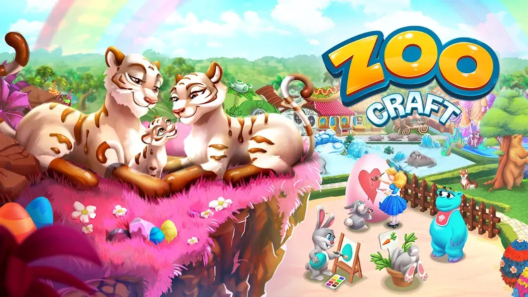 Zoo Craft: Wilde Tiere Tycoon screenshot 1