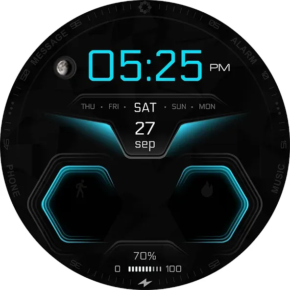 A385 Futuristic Face wear OS screenshot 30