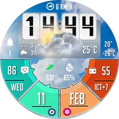 N-SPORT550 FlipDial Watch Face screenshot 14