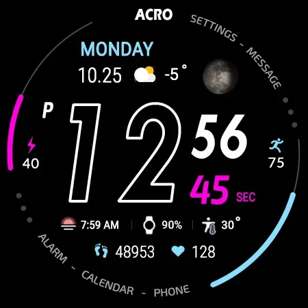ACRO Sport Run2 Watchface screenshot 27