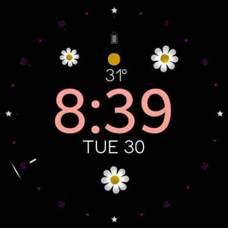Flower Animated watch face screenshot 11
