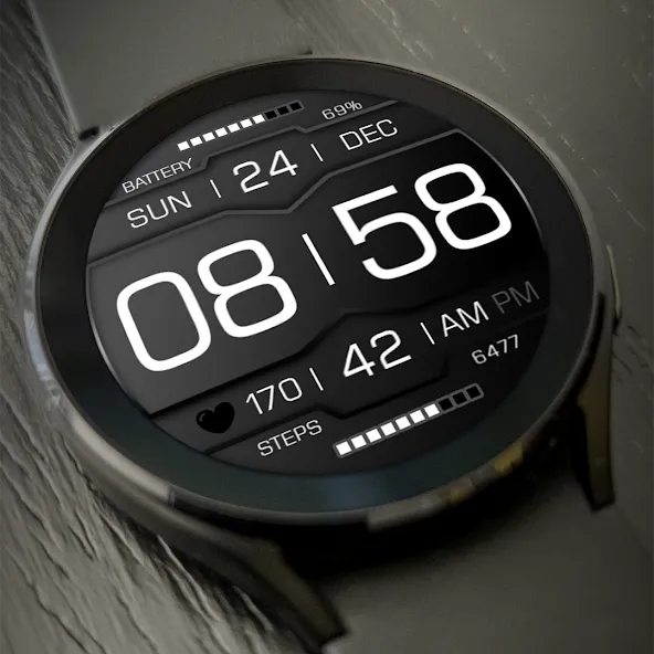 Key118 Digital Watch Face screenshot 2