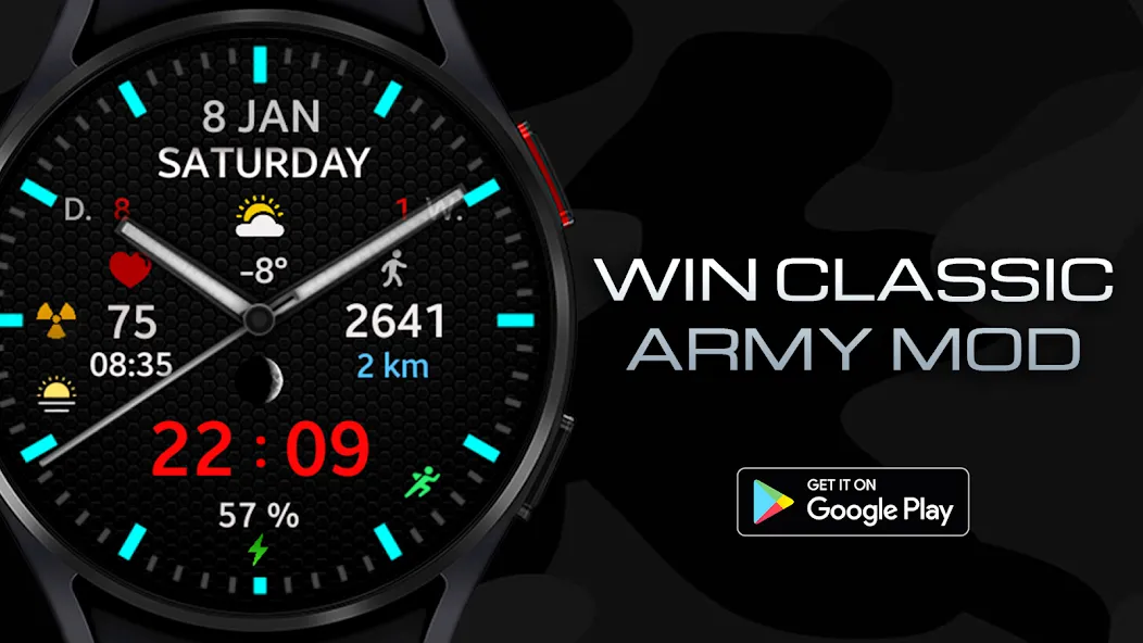 WIN Classic Army MOD WatchFace screenshot 24