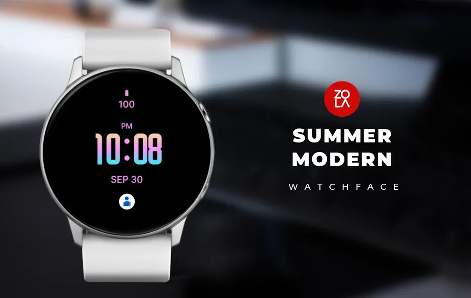 Summer Modern Watch Face screenshot 1