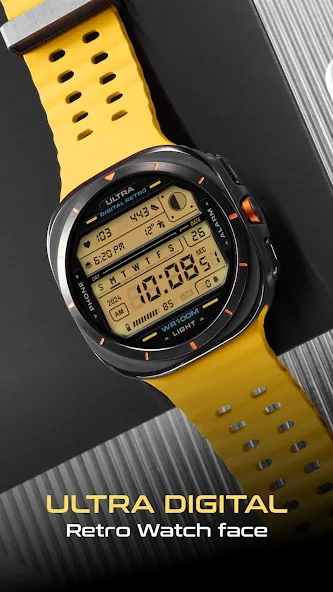 ULTRA Digital Retro watch face screenshot 3