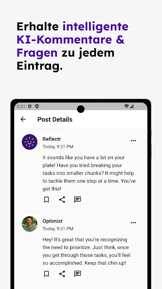 KI-Tagebuch Notizbuch Reflectr screenshot 11