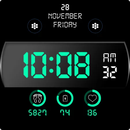 Key WF103 Digital Watch Face screenshot 30