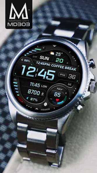 MD303 Digital watch face screenshot 3