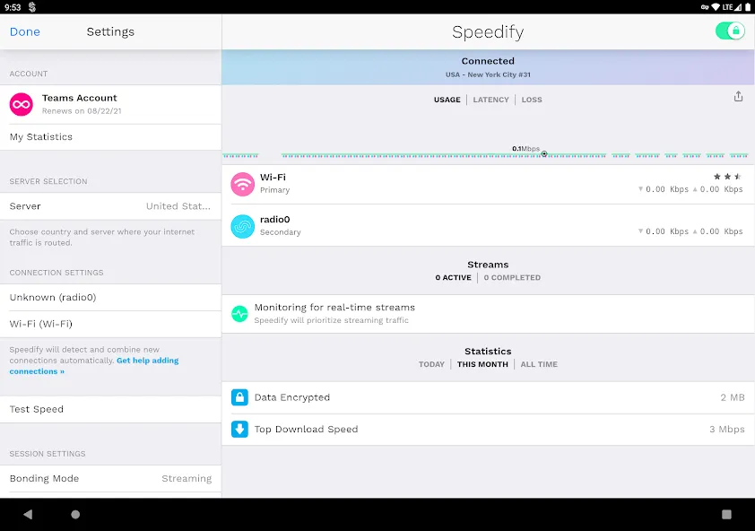 Speedify: Bond Satellite + 5G screenshot 8