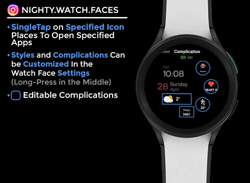 Jacknight - watch face screenshot 6