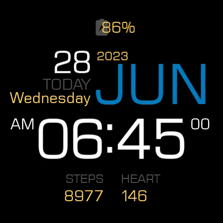 Key090 Digital Watch Face screenshot 25