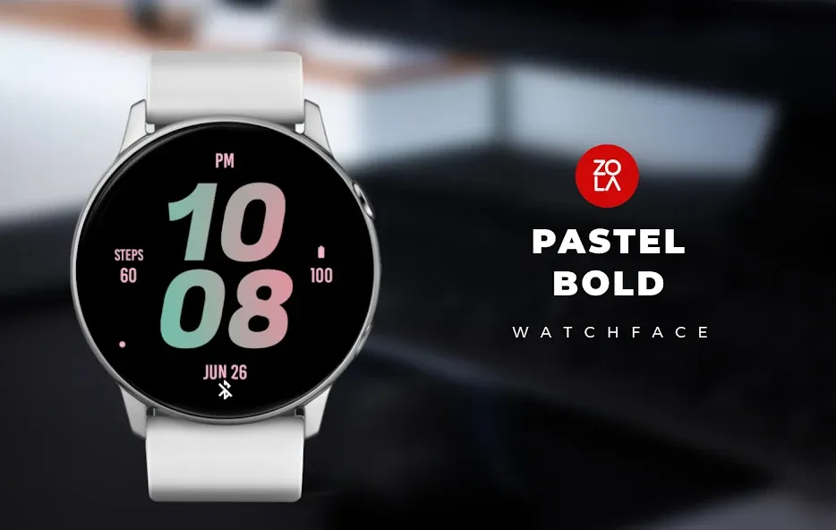 Pastel Bold Watch Face screenshot 1