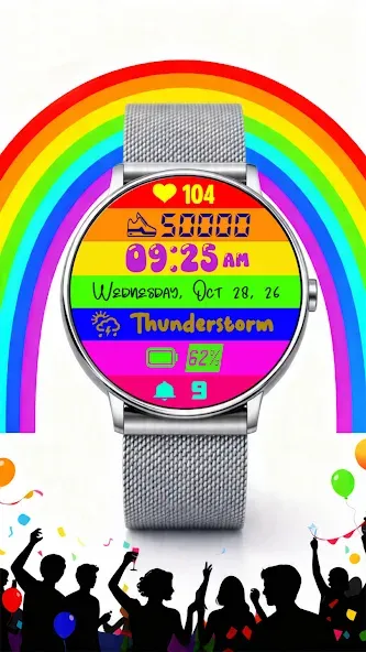 Rainbow Stripes: Vibrant Face screenshot 4