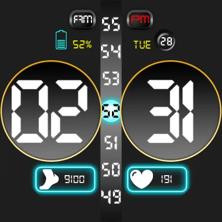 Digital Watch Face Key 011 screenshot 25