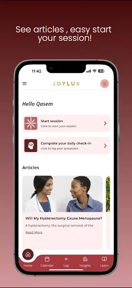 Joylux Menopausal Health App screenshot 1