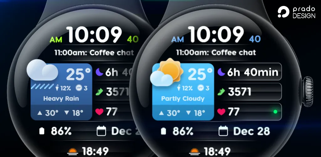 PRADO 71 Weather Watch Face screenshot 1