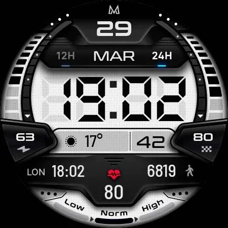 MD244 LCD Digital watch face screenshot 8