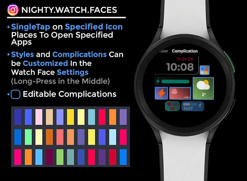 Night ver 03 - watch face screenshot 6