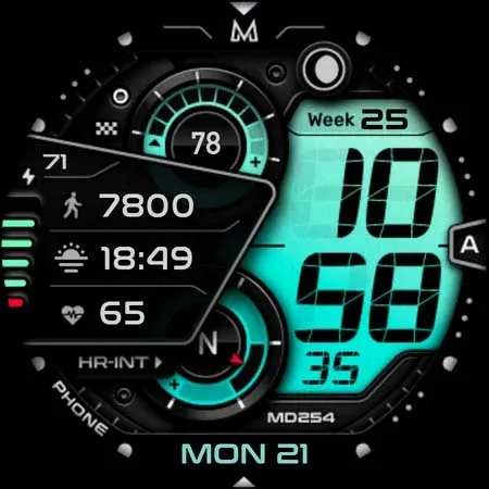 MD254 Digital watch face screenshot 10