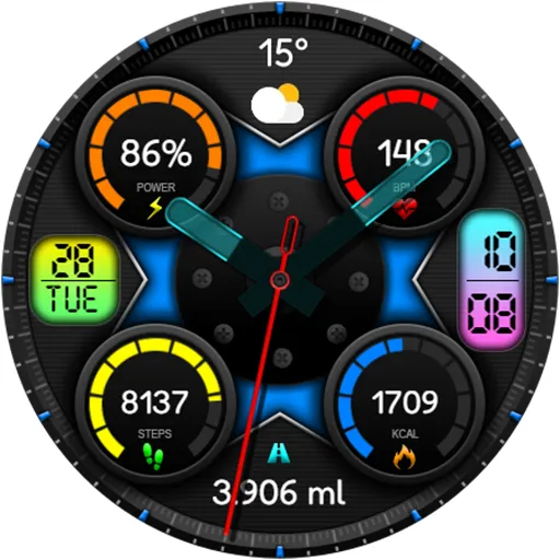 Hybrid TANKAN URX24 Watch face screenshot 17