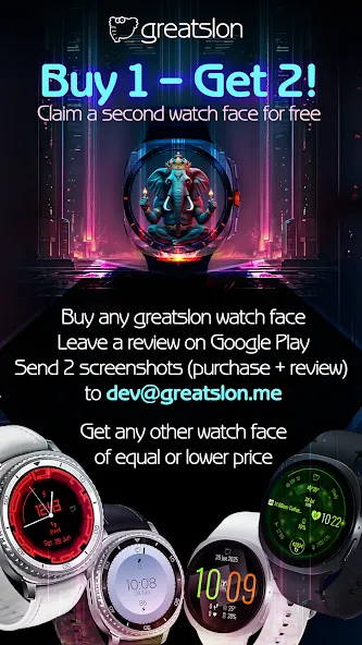 GS005 - Geometric Watch Face screenshot 5