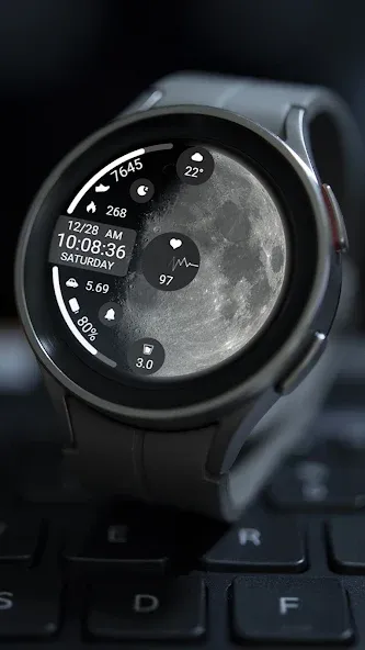 ZKin Watch Face Obsidian Moon screenshot 8