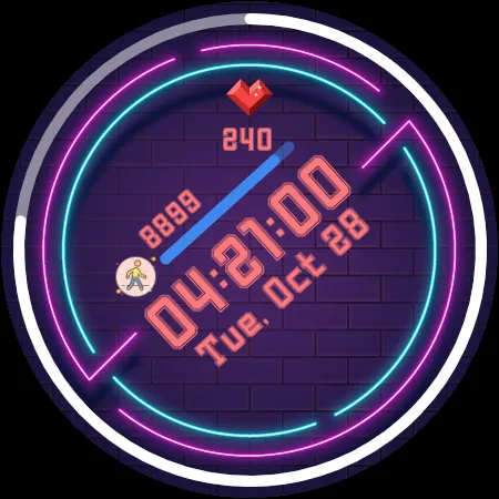 Neon Wall 1 Digital Watch Face screenshot 22