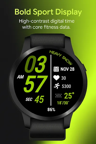 Sport Digital Edge WatchFace screenshot 1