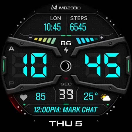 MD233B Digital watch face screenshot 37