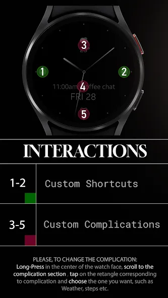 Minimal Black v27 watch face screenshot 8