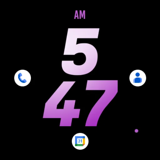 Soft Purple Bold Watch Face screenshot 5